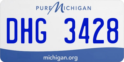 MI license plate DHG3428