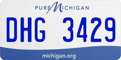 MI license plate DHG3429