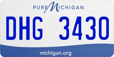 MI license plate DHG3430