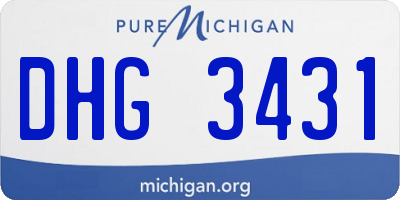 MI license plate DHG3431
