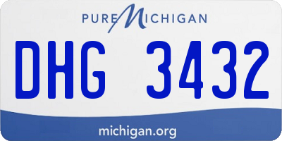 MI license plate DHG3432