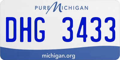 MI license plate DHG3433