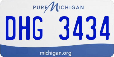 MI license plate DHG3434