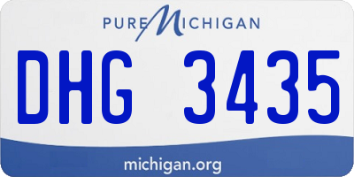 MI license plate DHG3435