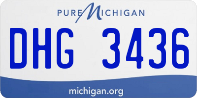 MI license plate DHG3436