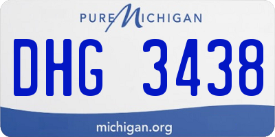 MI license plate DHG3438