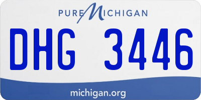 MI license plate DHG3446