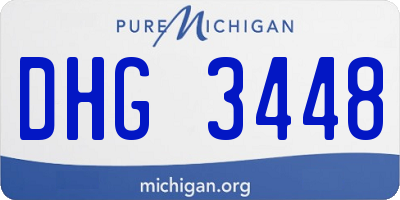 MI license plate DHG3448