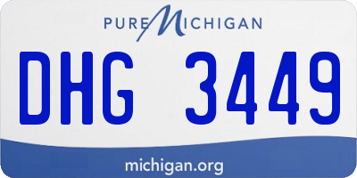MI license plate DHG3449