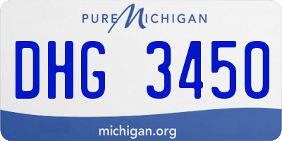 MI license plate DHG3450