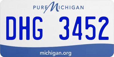 MI license plate DHG3452