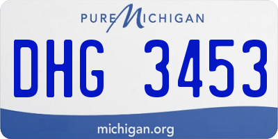 MI license plate DHG3453