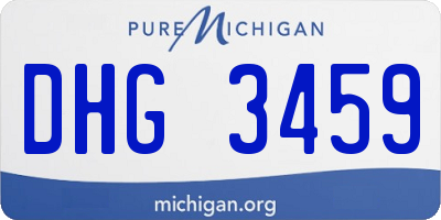 MI license plate DHG3459
