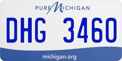 MI license plate DHG3460