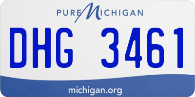 MI license plate DHG3461