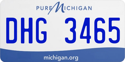 MI license plate DHG3465