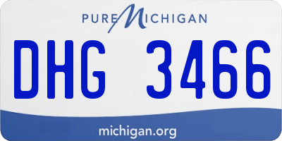 MI license plate DHG3466