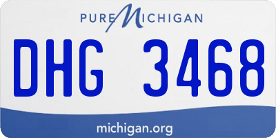 MI license plate DHG3468
