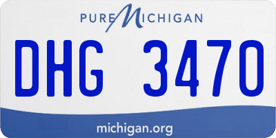 MI license plate DHG3470