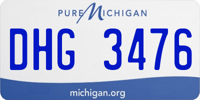 MI license plate DHG3476