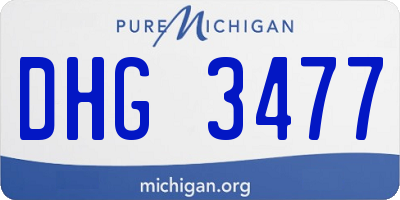 MI license plate DHG3477