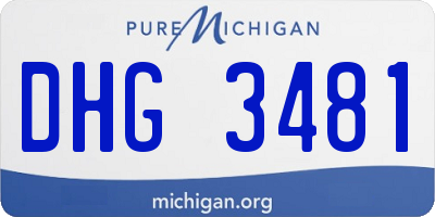 MI license plate DHG3481