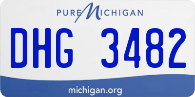 MI license plate DHG3482
