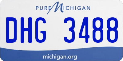 MI license plate DHG3488