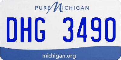 MI license plate DHG3490