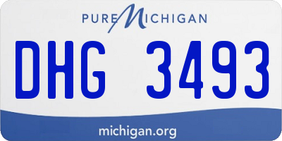 MI license plate DHG3493