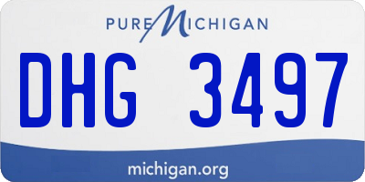 MI license plate DHG3497