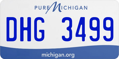 MI license plate DHG3499
