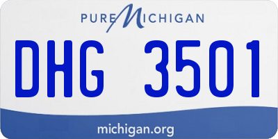MI license plate DHG3501