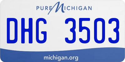 MI license plate DHG3503