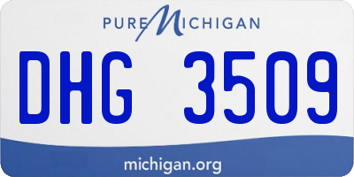 MI license plate DHG3509