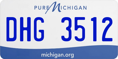 MI license plate DHG3512