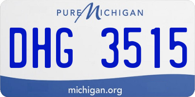 MI license plate DHG3515