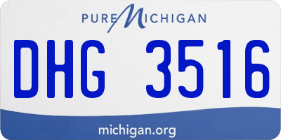 MI license plate DHG3516
