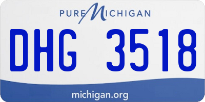 MI license plate DHG3518