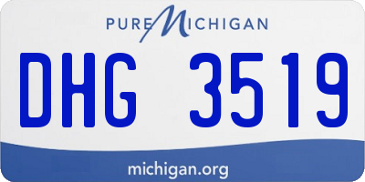 MI license plate DHG3519