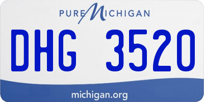 MI license plate DHG3520