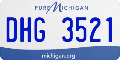 MI license plate DHG3521