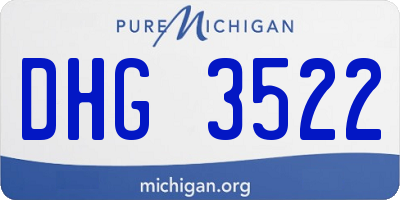 MI license plate DHG3522