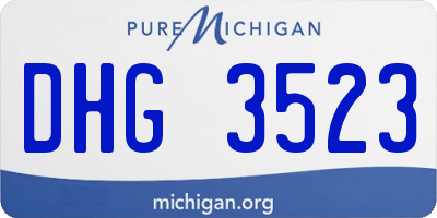 MI license plate DHG3523