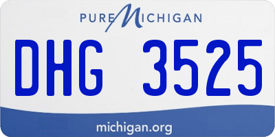MI license plate DHG3525