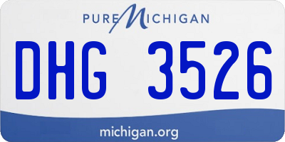 MI license plate DHG3526