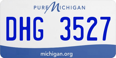 MI license plate DHG3527