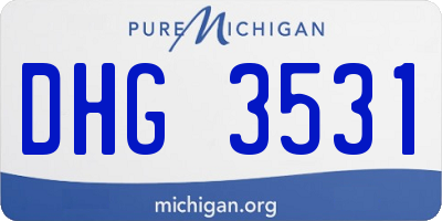 MI license plate DHG3531