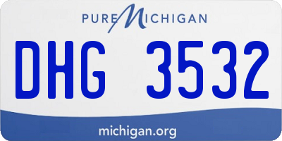 MI license plate DHG3532
