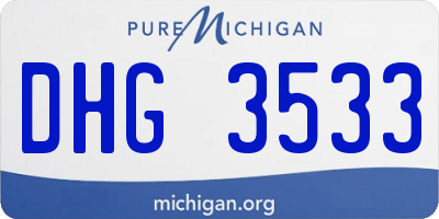 MI license plate DHG3533